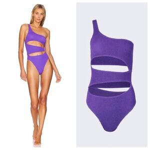 Bond Eye Rico One Piece Cutout Swimsuit Acid Purple Eco Excellent One Size